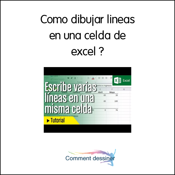 Como dibujar lineas en una celda de excel